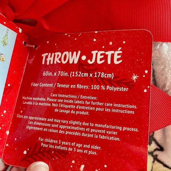 NEW WITH TAGS Disney Winnie the Pooh & Tigger Pale Blue Christmas Blanket - Picture 4 of 4